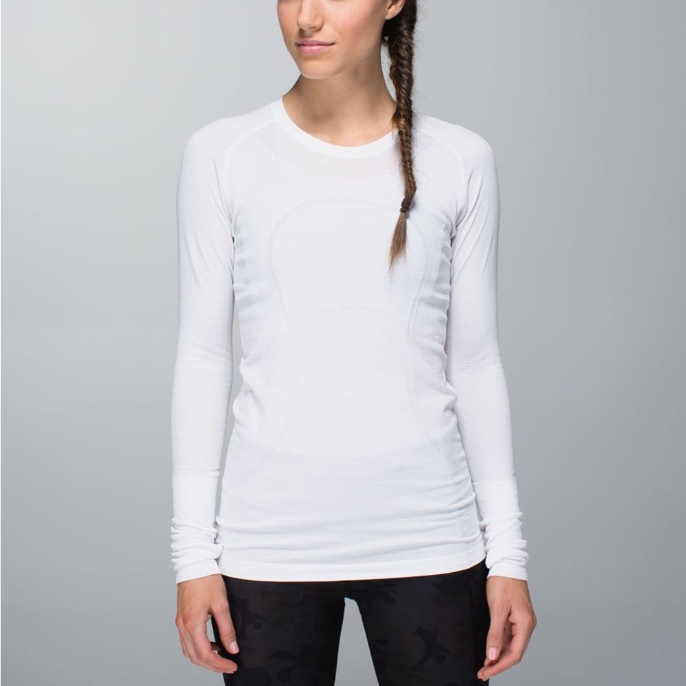 Lululemon Run Swiftly Tech Long Sleeve White Shirt